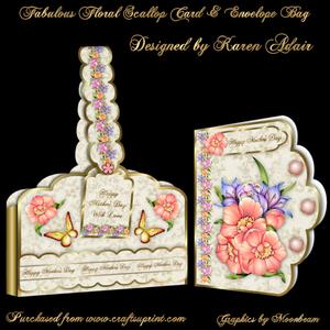 Fabulous Florals Scallop Card and Envelope Bag
