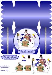 Snowmen Choir Christmas Cracker Card
