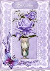 Lilac Roses A4 Card Front