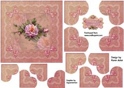 Rose Pink Heart Shaped Quadro Corner Stacker