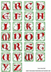Christmas Alphabet Tiles