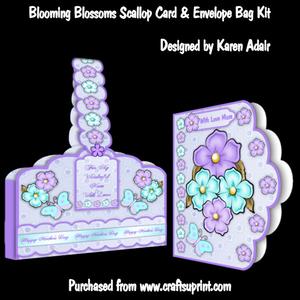 Blooming Blossoms Scallop Card & Envelope Bag Kit