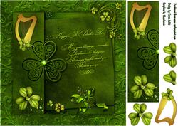 St Patrick's Day Blessing Square Card Front & Step by Step