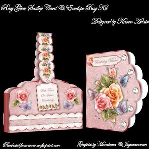 Rosy Glow Scallop Card & Envelope Bag Kit