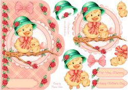 Tweety Bird Mother's Day Scallop Card with Step by Step