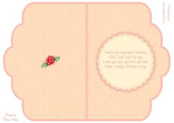 Tweety Bird Mother's Day Scallop Card Insert