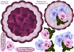 Beautiful Blossoms N Lace Scallop Edge Wobble Card