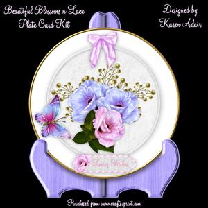 Beautiful Blooms N Lace Plate Card Kit