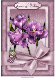 Perfect Petals in Purple A4 Card Front