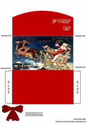 Christmas Santa and Sleigh Money and Gift Voucher Wallet