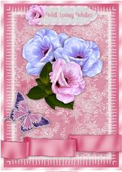 Beautiful Blooms N Lace A4 Card Front