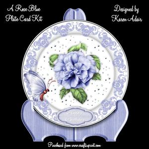 A Rose Blue Plate Card Kit