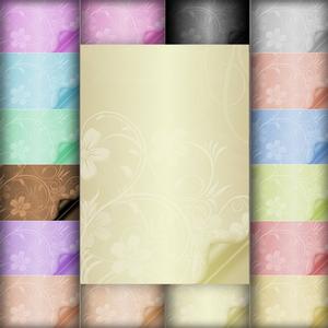 Embossed Floral A5 Backgrounds with Page Curl