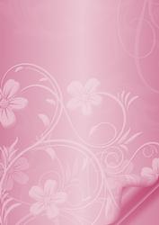 Floral Embossed with Page Curl - Rose
