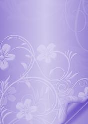 Floral Embossed with Page Curl - Lilac