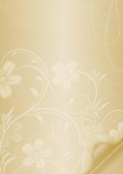 Floral Embossed with Page Curl - Dark Gold
