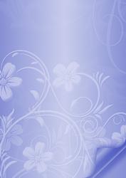 Floral Embossed with Page Curl - Blue