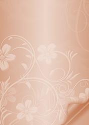 Floral Embossed with Page Curl - Peach