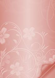 Floral Embossed with Page Curl - Salmon