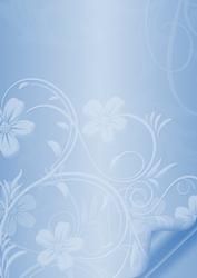 Floral Embossed with Page Curl - Turquoise