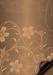 Floral Embossed with Page Curl - Chocolate