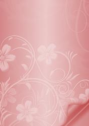 Floral Embossed with Page Curl - Red