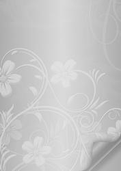Floral Embossed with Page Curl - Silver