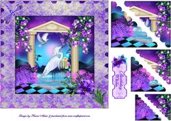 Aurora -square Card Front with Scallop Edge Corener Stackers