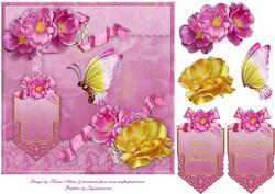 Blooms Abound - Square Card Front with Step by Step