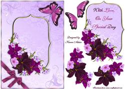 Butterfly Bliss Card Front with Step by Step