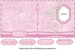 Pearly Pink Cut & Fold Photo Card
