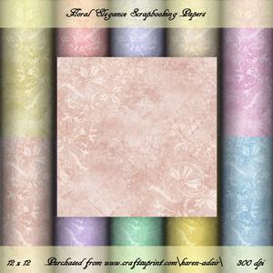 Floral Elegance Scrapbook Paper Pack
