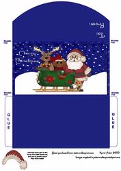 Christmas Santa and Friends Money and Gift Voucher Wallet