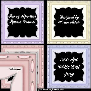 Fancy Shaped Aperture Square Frames