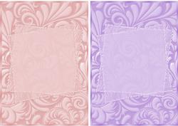 Palm Leaves A5 Card Bases in Rose and Lilac