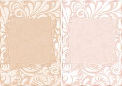 Palm Leaves A5 Card Bases in Peach and Salmon