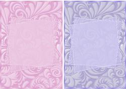 Palm Leaves A5 Card Bases in Pink and Blue