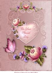 Hearts and Flowers A4 Card Front