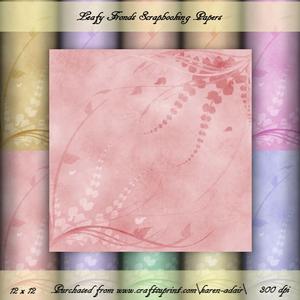 Leafy Fronds Scrapbook Paper Pack