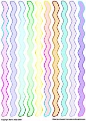 Pastel Wavy Ribbons