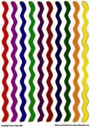 Wavy Edge Ribbon - Brights with Gold Trim