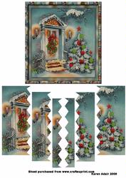 Welcome Home for Christmas Zig Zag Side Stacker Card Front
