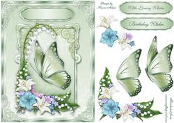 Floral Fantasy Card Front with Step by Step