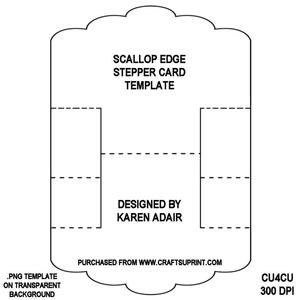 Scallop Edge Stepper Card Template
