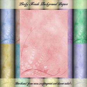 Leafy Fronds Background Paper Pack