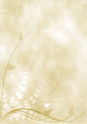 Leafy Fronds A4 Background Paper - Beige