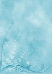 Leafy Fronds A4 Background Paper - Aqua