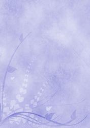 Leafy Fronds A4 Background Paper - Blue