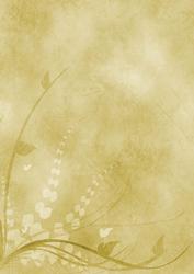 Leafy Fronds A4 Background Paper - Gold