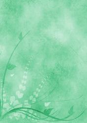 Leafy Fronds A4 Background Paper - Green